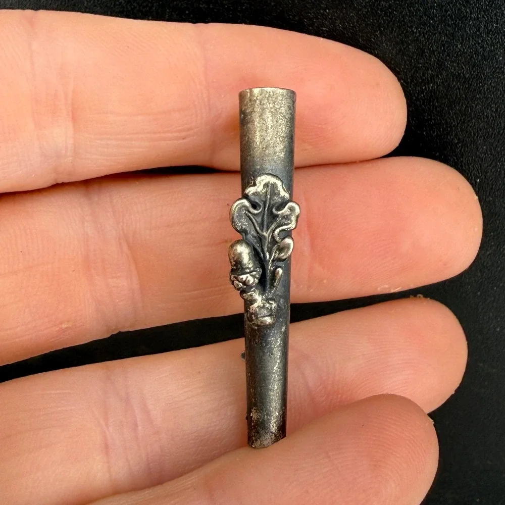 Vintage Sterling Silver Tussie Mussie Floral Brooch Posey Flower Holder Pin